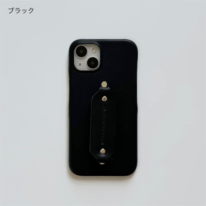 "Connect the Time" PU leather strap smartphone case