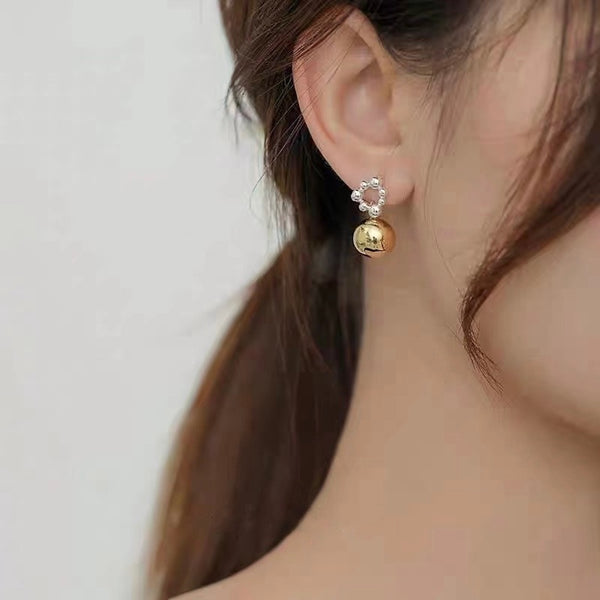 "Connect" S925 dot circle earrings