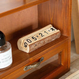 "Stack" wooden desk calendar