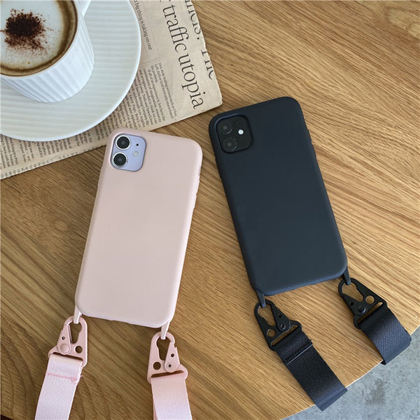 "Matching accent" silicone smartphone shoulder bag