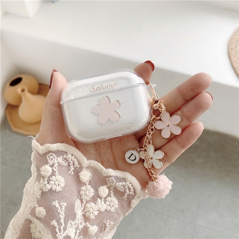 "Light Pink Flower" AirPods Case