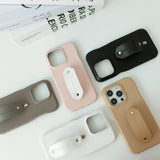 "Connect the Time" PU leather strap smartphone case