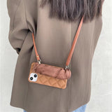 "Brown Scrunchie" Scrunchie belt smartphone case/shoulder