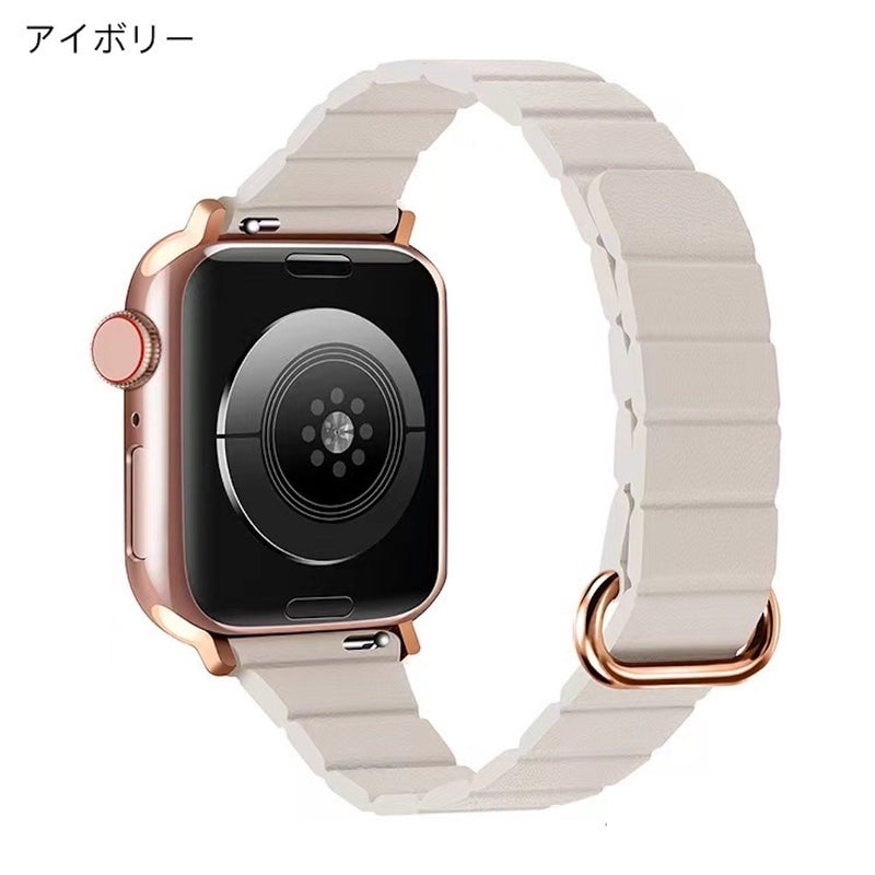 "Adult color one-touch" magnetic Apple Watch band