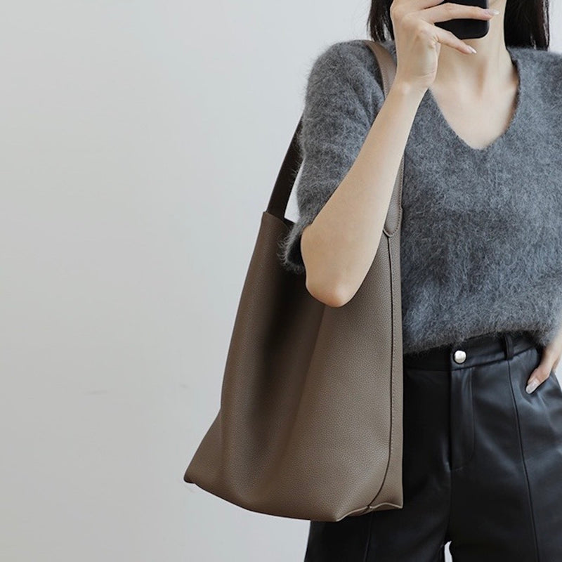 "Ahead of the Trend" Cowhide Bucket Bag