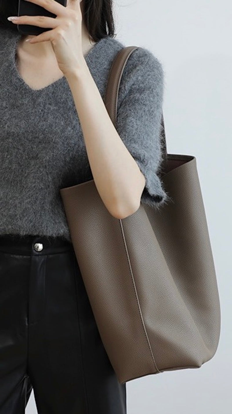 "Ahead of the Trend" Cowhide Bucket Bag